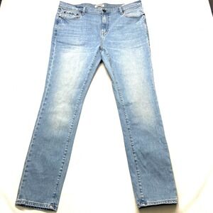 Goodthreads Skinny Jeans Mens 38x32 Blue Denim Cotton Mid Rise 5 Pockets Zip Fly